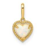 Lab Created Opal Heart Pendant 14k Gold XP5301OP, MPN: XP5301OP,