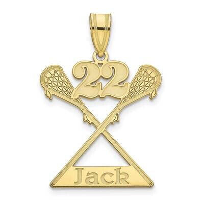 Personalized Lacrosse Pendant 10k Gold 10XNA1292Y, MPN: 10XNA1292Y,