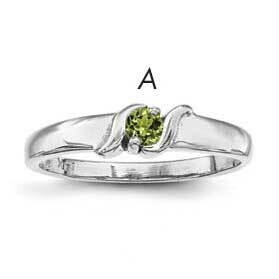 Synthetic 1 Stone Mother&#39;s Ring Sterling Silver Rhodium-plated XMR11/1SS-6, MPN: XMR11_1W--6, 88395…