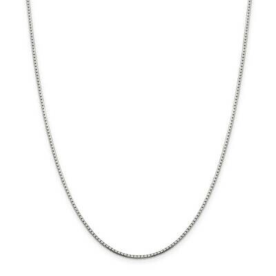 1.5mm 8 Sided Diamond-Cut Box Chain 28 Inch Sterling Silver QBR028-28, MPN: QBR028-28,
