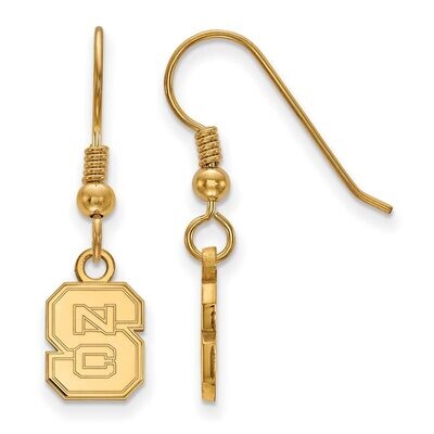 North Carolina State University x-Small Dangle Earring Wire Gold-plated Silver GP006NCS, MPN: GP006…