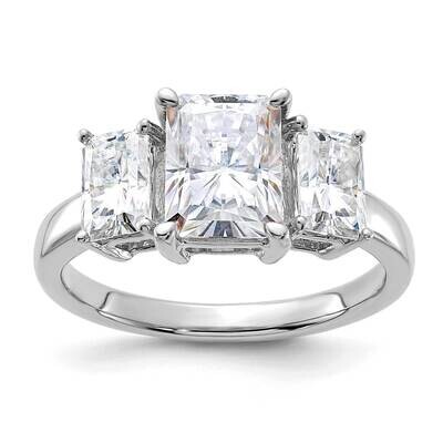 3 1/5ct. Three Stone G H I True Light Octagon Moissanite Ring 14k White Gold RM4454E-320-WMT, MPN: …