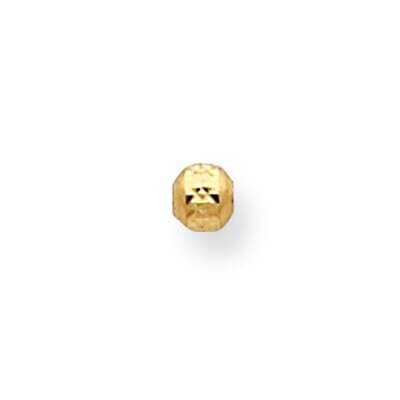 Diamond Cut Pattern 4mm Bead 14k Yellow Gold YG2345, MPN: YG2345,