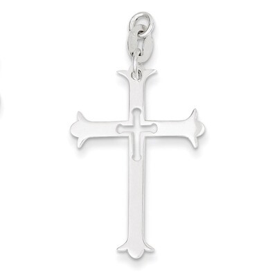 Cross Pendant Sterling Silver Polished QC7244, MPN: QC7244, 883957525105