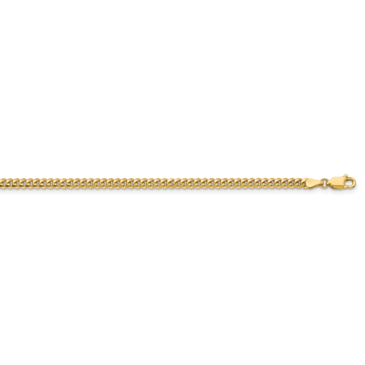26 Inch 3.5mm Solid Miami Cuban Chain 14k Yellow Gold DCU100-26, MPN: DCU100-26, 191101978258