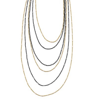 Leslie&#39;s Rhodium-plated 1 inch Extender Necklace 21.5 Inch Sterling Silver Gold-plated HB-QLF683-21…