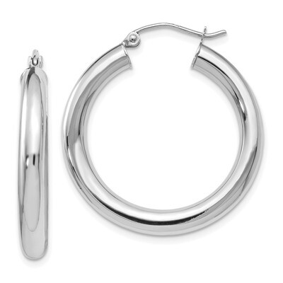 Leslie&#39;s Lightweight Hoop Earrings 14k White Gold Polished HB-LE1285, MPN: LE1285, 191101756740