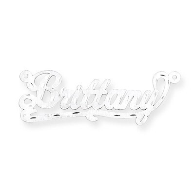 0.013 Gauge Satin Diamond-cut Nameplate 14k White Gold XNA180W, MPN: XNA180W, 883957971926