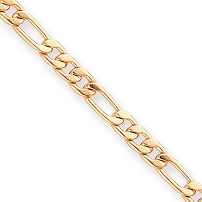 Kelly Waters 5mm Figaro Bracelet 7.25 Inch Gold-plated KW477-7.25, MPN: KW477-7.25, 191101488016