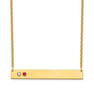 2 Birthstone Large Bar Necklace Gold-plated  XNA1084/2GP, MPN: XNA1084/2GP, 191101991448