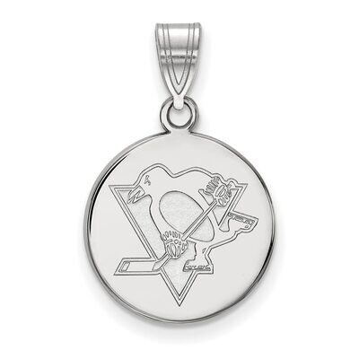 Pittsburh Penguins Medium Disc Pendant Sterling Silver SS034PEN, MPN: SS034PEN, 886774748405