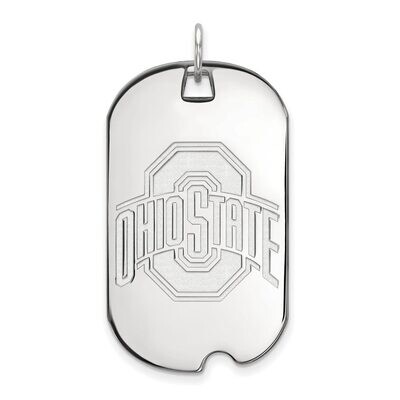 Ohio State University Large Dog Tag 10k White Gold 1W028OSU, MPN: 1W028OSU, 886774785196
