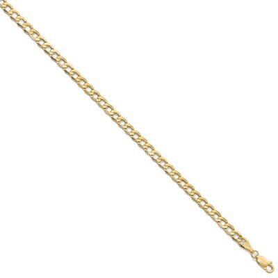 Leslie&#39;s 4.3mm Semi-Solid Curb Link Chain 8 Inch 10k Gold HB-8240-8, MPN: 8240-8, 191101756405