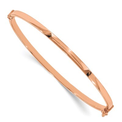 7 Inch Polished Hinged Bangle Bracelet 14k Rose Gold DB617, MPN: DB617, 191101626562