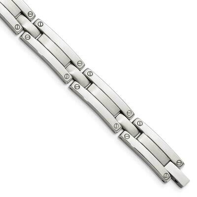 8.5 Inch Bracelet Stainless Steel Brushed and Polished SRB117-8.5 by Chisel, MPN: SRB117-8.5, 88395…