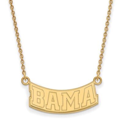 University of Alabama Small Pendant with Chain Necklace 14k Yellow Gold 4Y073UAL-18, MPN: 4Y073UAL-…