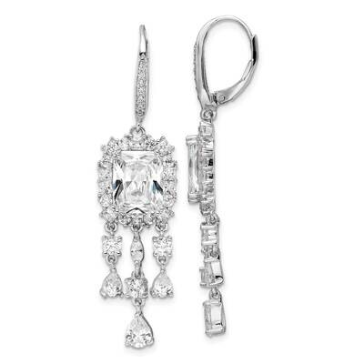 Cheryl M Ss Rhodium-Plated CZ Diamond Fancy Dangle Leverback Earrings QCM1487, MPN: QCM1487, 883957…
