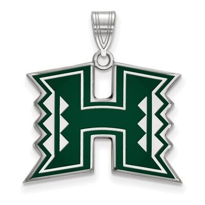 The University of Hawai&#39;i Large Enamel Pendant Sterling Silver SS021UHI, MPN: SS021UHI, 886774707426
