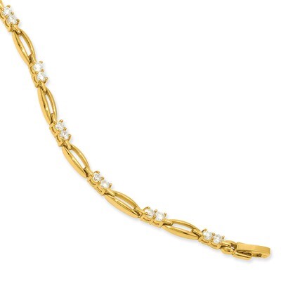 8.25 inch Gold-plated Link Diamond Bracelet KW462-8.25