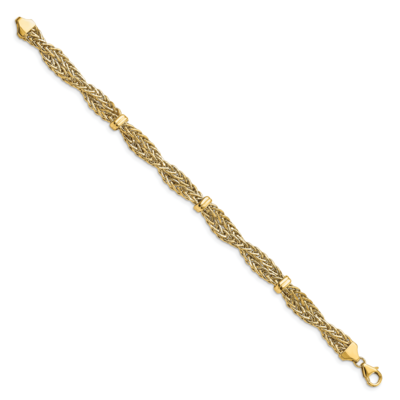 Leslie&#39;s Fancy Bracelet 14k Gold Polished HB-LF1451-7.5, MPN: LF1451-7.5, 191101745720