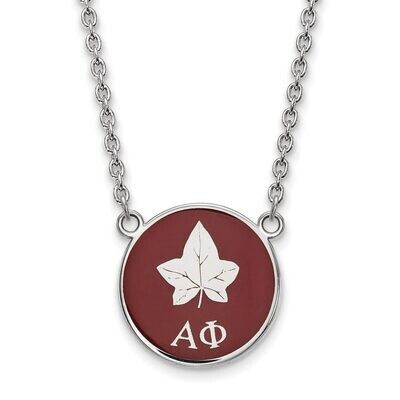 Alpha Phi Small Enameled Pendant with 18 Inch Chain Sterling Silver SS043APH-18, MPN: SS043APH-18, …