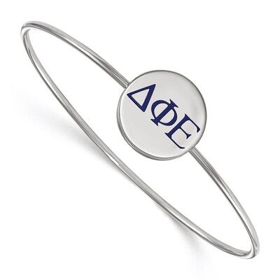 Delta Phi Epsilon Enameled Slip-on Bangle Sterling Silver SS023DPH-7, MPN: SS023DPH-7, 886774604039