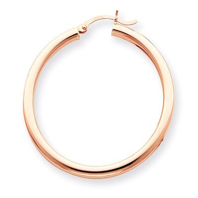 3mm Hoop Earrings 14k Rose Gold T1008, MPN: T1008, 883957286006