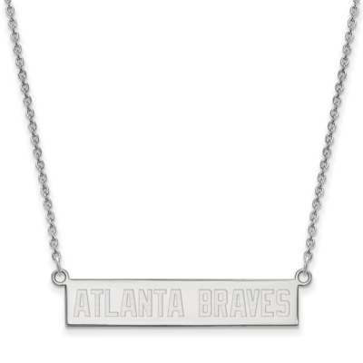MLB Atlanta Braves Small Bar Necklac Sterling Silver Rhodium-plated SS026BRA-18, MPN: SS026BRA-18, …