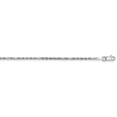 1.8mm Diamond-Cut Milano Rope Chain 24 Inch 14k White Gold WMIL030-24, MPN: WMIL030-24, 883957174075