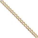 8 Inch 6.75mm Semi-solid Pave Curb Chain 14k Gold &amp; Rhodium PWF150-8, MPN: PWF150-8, 886774561899