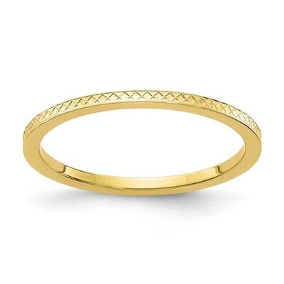 1.2mm Criss-Cross Pattern Stackable Band 10k Gold 1STK20-120Y, MPN: 1STK20-120Y, 191101582288