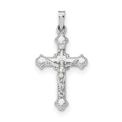Polished INRI Crucifix Pendant 14k white Gold XR1642, MPN: XR1642, 886774036748