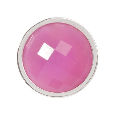 Nikki Lissoni Faceted Dyed Purple Quartzite Silver-Plated 23mm Coin C1306SS, MPN: C1306SS, 87186274…