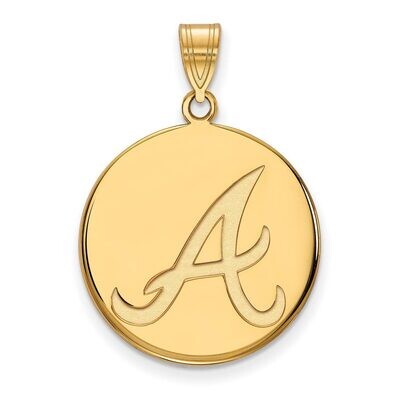 Atlanta Braves Large Disc Pendant 14k Yellow Gold 4Y016BRA, MPN: 4Y016BRA, 886774873794