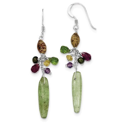Citrine Amethyst Peridot Kyanite Jasper Earrings Sterling Silver QE5573, MPN: QE5573, 886774079820