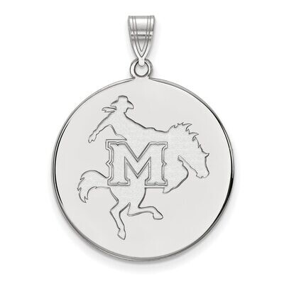 McNeese State University x-Large Disc Pendant 14k White Gold 4W002MNS, MPN: 4W002MNS, 886774826844