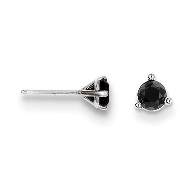 .50ct Black Diamond Stud Earrings 14k Gold STBK-50W, MPN: STBK-50W, 883957370767