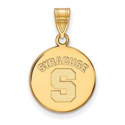 Syracuse University Medium Disc Pendant Gold-plated Silver GP043SYU, MPN: GP043SYU, 886774942919