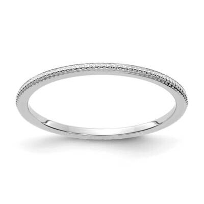 1.2mm Bead Stackable Band 10k White Gold 1STK18-120W, MPN: 1STK18-120W, 191101581403