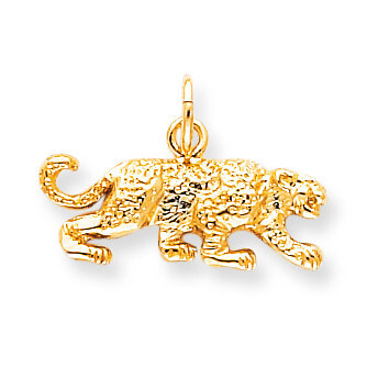 Solid Satin Small Leopard Charm 10k Gold 10C590, MPN: 10C590, 883957392776