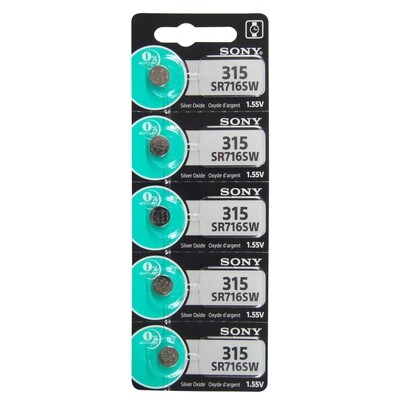 Type 315 SONY Watch Battery Tear Strip Pack of 5 SWB315, MPN: SWB315, 8562019928