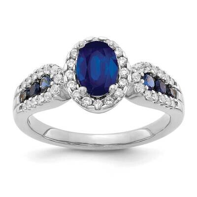 Sapphire Ring 14k White Gold Diamond RM5745-SA-033-WA, MPN: RM5745-SA-033-WA, 883957453941