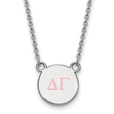 Delta Gamma Extra Small Enameled Pendant with 18 Inch Chain Sterling Silver SS027DG-18, MPN: SS027D…