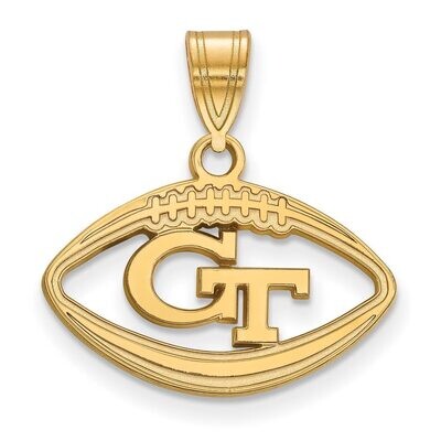 Georgia Institute of Technology Pendant in Football Gold-plated Silver GP012GT, MPN: GP012GT, 88677…