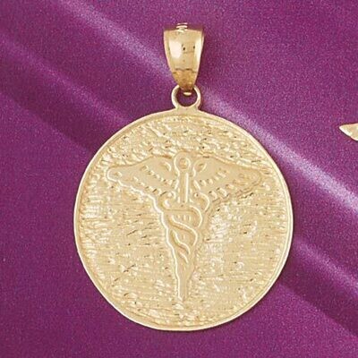 Dazzlers Jewelry Medical Sign Pendant Necklace Charm Bracelet in Yellow, White or Rose Gold 4681, M…