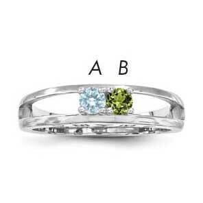 3mm Synthetic Family Jewelry Ring Sterling Silver Rhodium-plated XMR71/2SS-10, MPN: XMR71/2SS-10, 8…