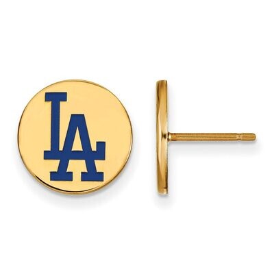 Los Angeles Dodgers Small Enamel Disc Earring Gold-plated Silver GP020DOD, MPN: GP020DOD, 886774924…