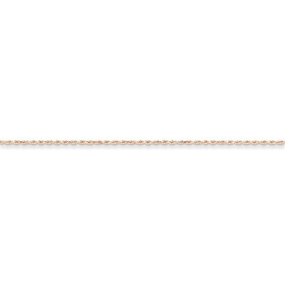 1.5mm Diamond-cut Rope Chain Anklet 9 Inch 14k Rose Gold R012-9, MPN: R012-9, 883957244372