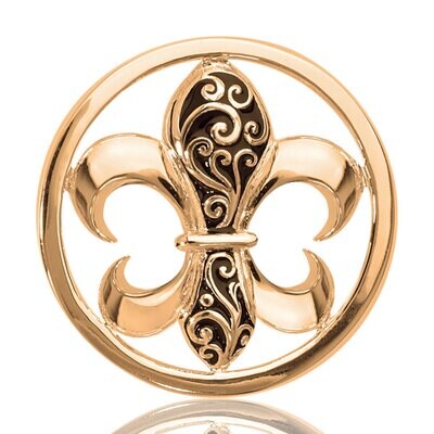 Nikki Lissoni French Curly Lilly Gold Plated 33mm Coin C1080GM, MPN: C1080GM, 8718627462157