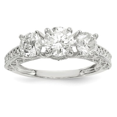 CZ Ring 10k White Gold Polished 10YC388W, MPN: 10YC388W, 883957327990